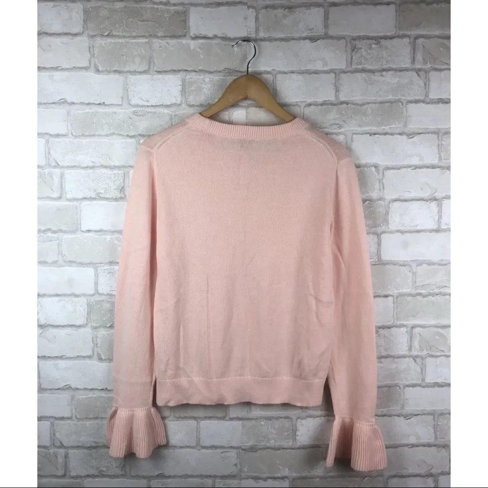 J. Crew Ruffle Cuff Sweater Size M - Picture 5 of 8